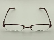 👓 全新 GUCCI Optical Frame in Titanium - 古馳 鈦金屬光學眼鏡 - GG-9618J - 男士 女士 中性 - 勃艮第色 - 非鈦不戴