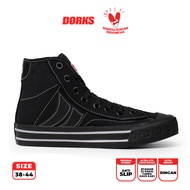 Dorks Metro High Full Black - Sepatu Sneakers Casual Pria Wanita Sepatu Sekolah Dorks