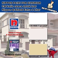 Nippon Paint Q-Shield Extra Exterior Collection 1 Liter Snow White 1002P / Peach Pinch 1022P / Spoon