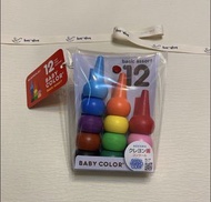 （日本製）Aozora Baby Color 無毒不沾手兒童安全蠟筆12色