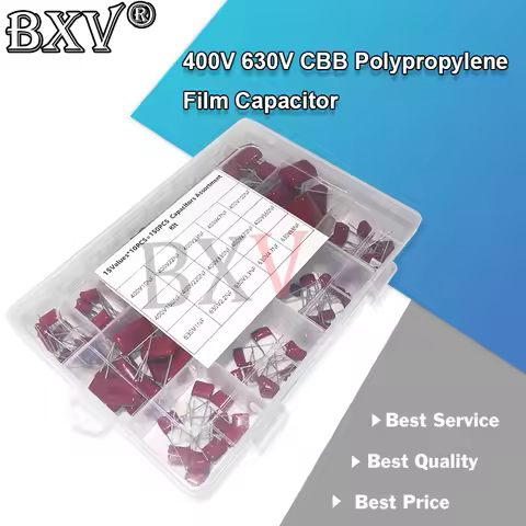 400V 630V CBB 150PCS/Set Polypropylene Film Capacitor 0nf-68nf CBB Capacitors Assortment Kit 10NF 22