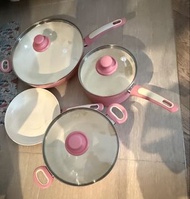 Greenpan 粉色陶瓷不沾鍋具套裝