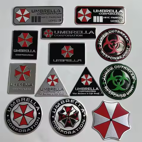 1PC Classic Motorcycle Decal Umbrella Corp Hive Parking Level 3 Waterproof Sticker for Helmet Bike S