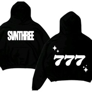 SVNTHREE LOGO REFLECTIVE BOXY HOODIE SWEATER UNISEX OVERSIZE777 S-XXL