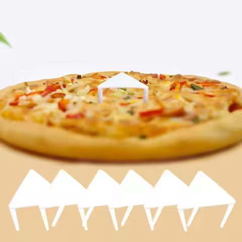 100 Pcs Plastic Pizza Tripod Stands, Stackable Pizza Box Support Racks, Disposable Pizza Saver for P
