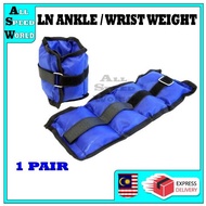 LN ANKLE / WRIST WEIGHT / PEMBERAT PASIR BUKU LALI / PERGELANGAN TANGAN 1 PAIR SEPASANG 1 KG/ 2 KG/ 