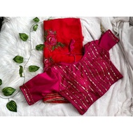 Georgette silk saree