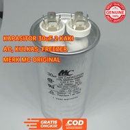 30UF 2-FOOT REFRIGERATOR FREEZER AC CAPACITOR 30 UF ROUND CAPACITOR MC BRAND