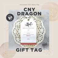 Dragon 2024 cny Gift tag - Hang tag Greeting Card Gift sticker hampers parcel box dus Birthday christmas cny ramadan lebaran