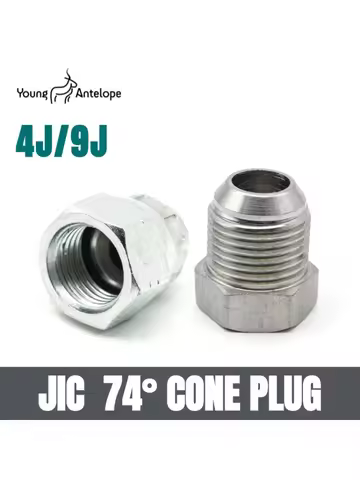 4J/9J hydraulic joints JIC 74 degree cone internal thread plug screw plug inner wire flaring externa