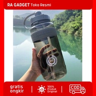 Botol Minum Olahraga Plastik Sport Water Bottle with Straw 2 Liter /