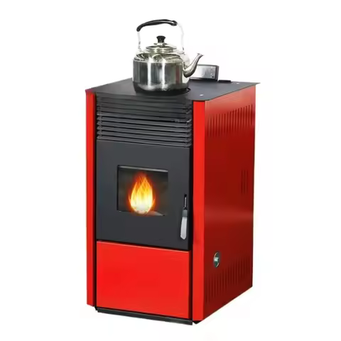 Automatic Feeding Firewood Burning Pellet Fireplace 7KW Pellet Boiler Heating Pellet Stove with Cook