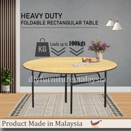 Foldable Round Table | Round Banquet Table 4ft/5ft/6ft (MAPLE) | Folding Table | Meja Bulat Lipat