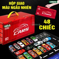 Thùng 48 Chiếc Ô Tô Mô Hình Kèm Đường Đua Container Cho Bé - Hộp 30 Chiếc Đồ Chơi Xe Ô Tô Cho Bé Min