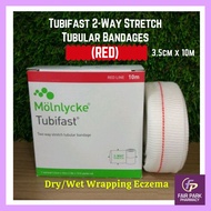 FPpharmacy Molnlycke Tubifast 2-way Stretch Tubular Bandage Roll (RED) - 3.5cm x 10m