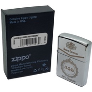 Zippo bạc khắc ba số 555 chính hãng Mỹ vỏ dày mã vạch kiểm tra Chrome High Polished C-15