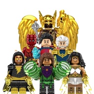 Black Super Adam Doctor Fate Cyclone Hawk Man Heroes Mini Bricks Building Block Figure Plastic Toy