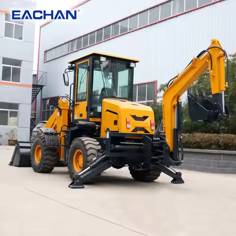 Factory Price 4x4 Micro Backhoe Loader Farm Wheel Excavator Backhoe Loader Earth-moving Machinery Hy