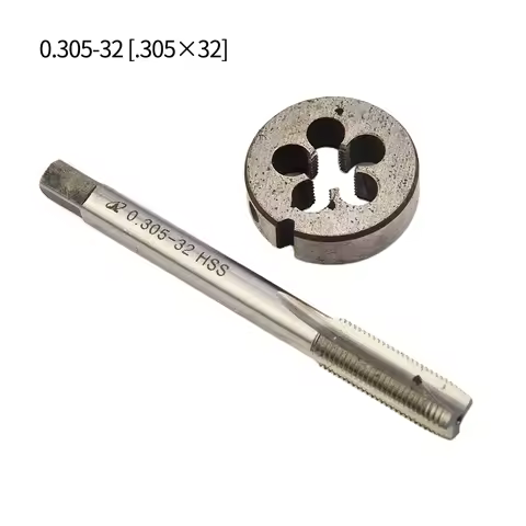 Professional 8V1 32 Right Hand V Type Tire Valve Thread Tap & Die Set High Speed Steel Material Supe