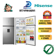 Hisense Refrigerator 2 Door Inverter 700L Fridge With Cold Water Dispenser Auto Ice Maker Peti Sejuk Peti Ais 2 Pintu 冰箱 RT749N4ABVI