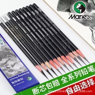 Pensel lakaran Marley, alat seni untuk melukis, pensel arang lembut, sederhana, keras, pensel 2B 2H,