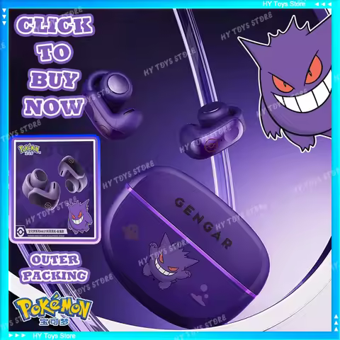 Gengar Bluetooth Headset Ear Clip Hifi Stereo Wireless Game Sports Earbuds Long Battery Life Trendy 