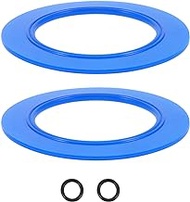 Veemoon 2 Sets Standard Flush Valve Seal Silicone Toilet Flush Valve Seal Kit Toilet Flush Valves Rings Toilet Tank Gasket Replacement for Bathroom Toilet Urinal Parts
