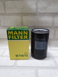 กรองน้ำมันเครื่อง  Benz E-Class  W124  (1993 - 1997)  รุ่น  E 300 4-Matic  ( เครื่อง M103 )       Mann Oil Filter W719/13 / W 719/13