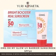 OMG OH MY GLOW UV Barrier Sunscreen SPF50 PA++++ 60ml - Sunscreen with Vitamin B3+C+E Serum
