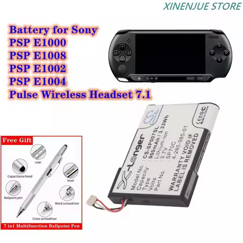 Game Console Battery 3.7V/900mAh 4-285-985-01,SP70C for Sony PSP E1000, E1002, E1004, E1008,Pulse Wi