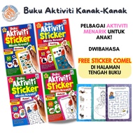 BUKU AKTIVITI DENGAN STICKER MINDA KREATIF - sticker book - buku sticker - children - buku mewarna -