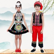 ❀_❀ Hani Ethnic Performance Costume Dance Dress For Kids 3-12 Yrs Children's Princess Stage Costume