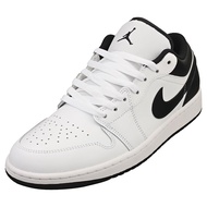 Air Jordan 1 Low Men's Shoes (553558-132,White/Black-White) Size 8