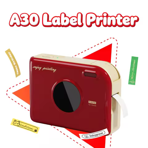 Phomemo A30 Label Printer Mini Ribbon Printer Wireless Bluetooth Printer Portable Printer Ideal for 