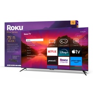 Roku Smart TV – 75-Inch Plus Series 4K QLED RokuTV Voice Remote Pro, Dolby Vision, Striking 4K Resol