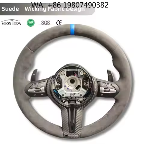 Sweat Absorbent Full Suede Sport Steering Wheel Fit 3 5 F10 M5 F20 F30 F32 M3 F80 M4 F82 M2 F87 F90 