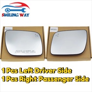 2 pcs Heated Left Driver & Right Passenger Side Rearview Mirror Glass w/ Plate For Ford Explorer 2.0