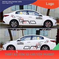 DECAL Side Stickers for 4-7 seater cars. Sports side stickers can be applied to all 4-7 seater car m