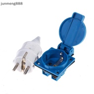 junmeng888 Industrial waterproof soet EU soet copper contact body EU Plug Nice