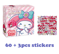 63pcs Sanrio Pokemon Box Set Kuromi Hello Kitty Cinnamoroll Pompompurin Pochacco Eevie Sticker Carto