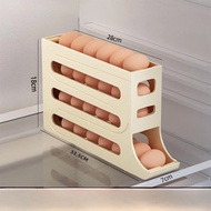 【NEW】 (4-LAYER SPACE SAVING EGG TRAY) Smart Automatic Rolling Design 【KM247】
