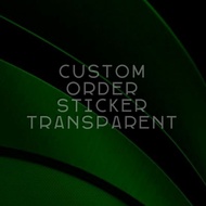 custom order sticker transparent paper
