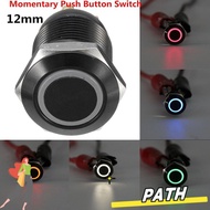 PA-HOME 12mm Push Button Black Electronics Waterproof Momentary Switch