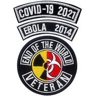 World End Veteran Patch COVID Ebola 2014 Embroidered Patches for Jackets, Backpacks