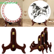 AUGUSTINE Plate Holder Multifunction 5/6/7/8Inch Picture Decorating Base Home Decor Photo Book Woode