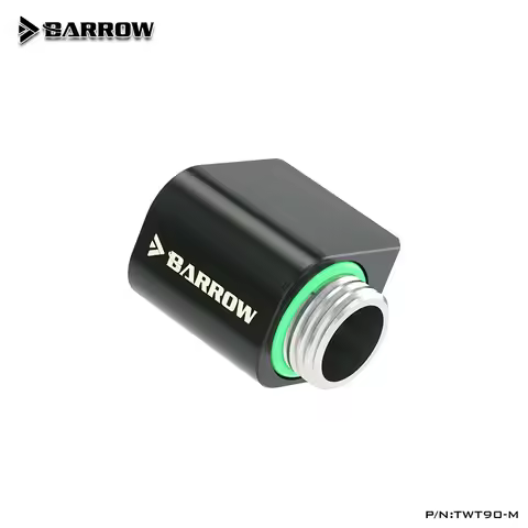 BARROW G1/4" Mini 90 Angled 360 ° Rotating Offset Adapter 21MM Height,DIY Computer Water Cooling Bui