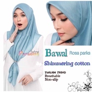 📣 Rosa parks Tudung bawal cotton  shimmering plain