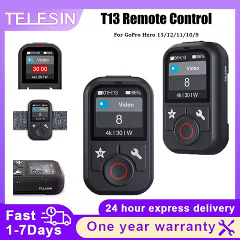 TELESIN T10 T13 Bluetooth Remote Control For GoPro Hero 9 11 12 Max Smart Device Wireless Smart Remo
