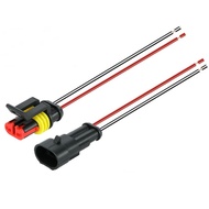 6PCS 2 Pin Way Electrical Wire Connector, 18AWG Male Female Plug Socket, Quick Disconnect Wire Conne