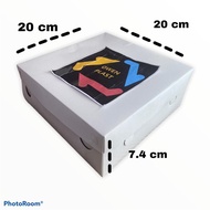 KOTAK NASI/NASI KOTAK/DUS MAKANAN POLOS 18X18 DAN 20X20 CM LEO MERAH 400 GSM SUPER TEBAL TERMURAH